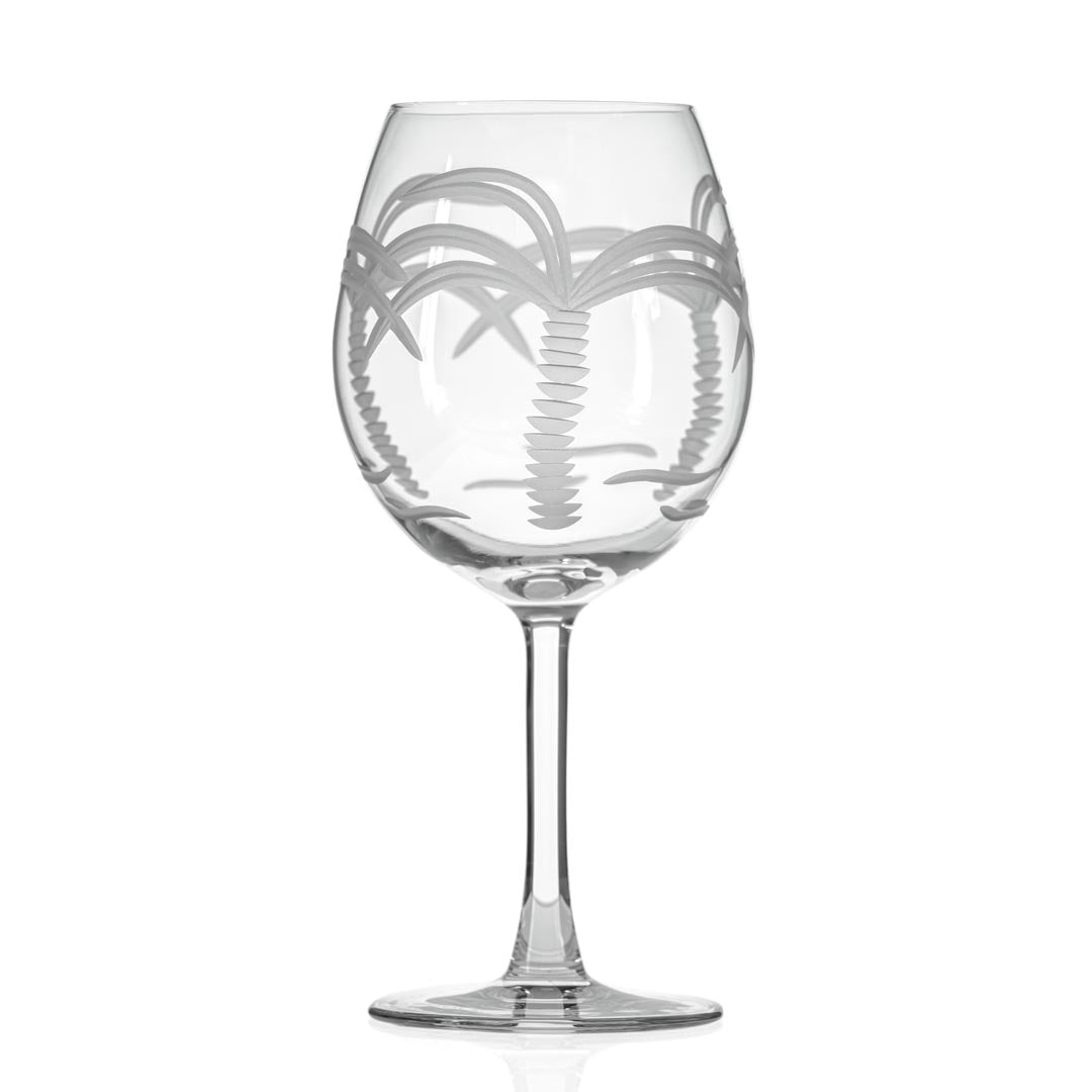 Rolf Glass Palm Tree 18oz Balloon Red Wine Glass
