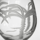 Rolf Glass Palm Tree 18oz Balloon Red Wine Glass detailed etching