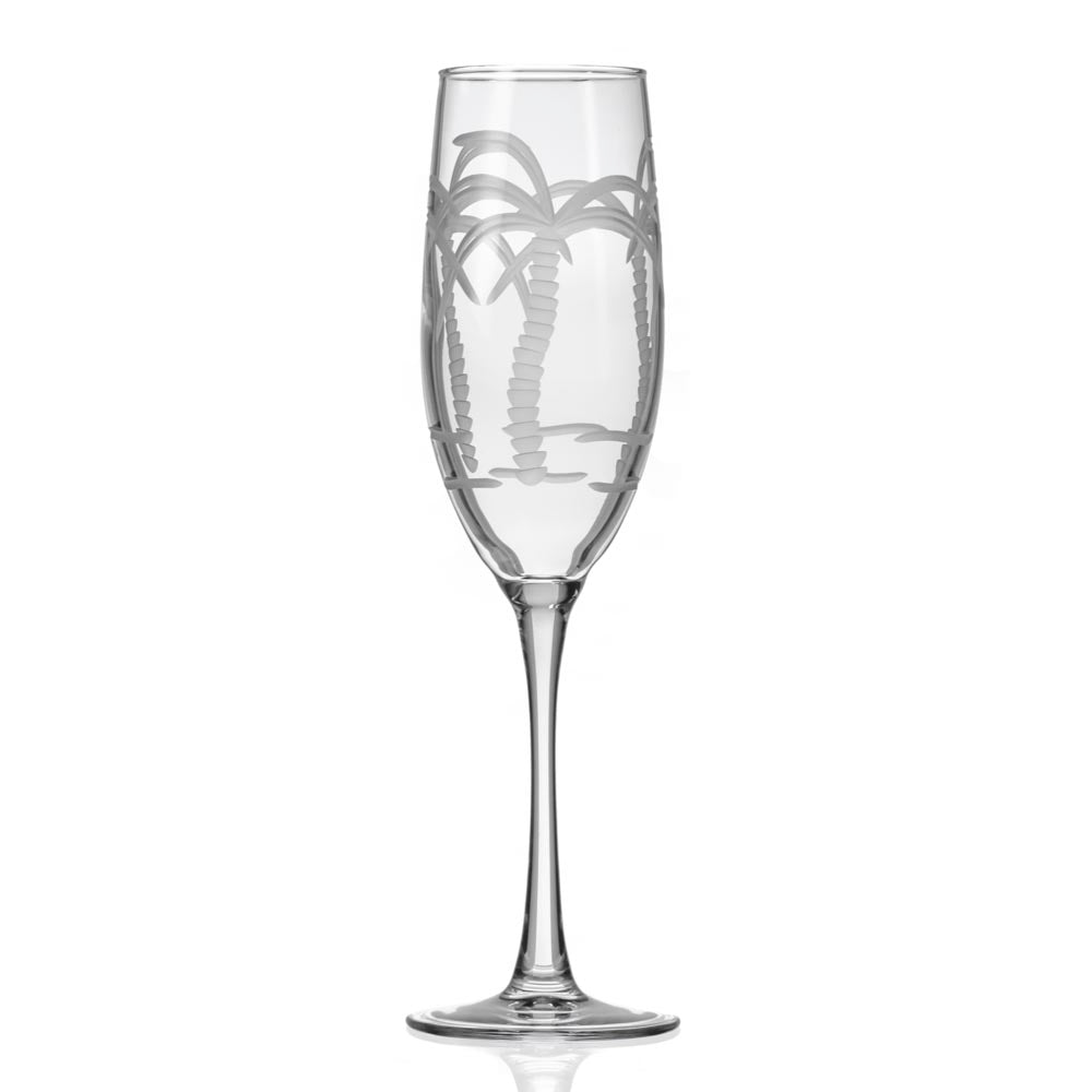 Palm Tree 8oz Champagne Flute | Set of 4 - Thumbnail 3