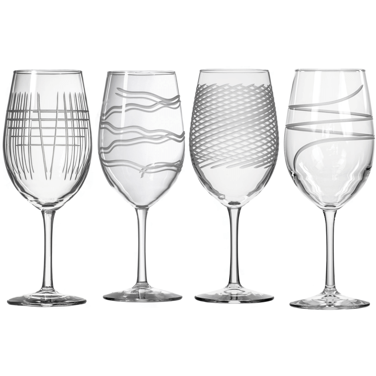 Symmetry 18oz All Purpose Wine Glass | Mixed Set of 4 | Rolf Glass
