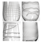 Rolf Glass Symmetry 18oz All Purpose Wine Glass, Mixed Set of 4, close up detail picture