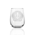 Rolf Glass Royal Fleur De Lis 17oz Stemless Wine Tumbler Glass