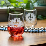 Rolf Glass Royal Fleur De Lis 17oz Stemless Wine Tumbler Glass