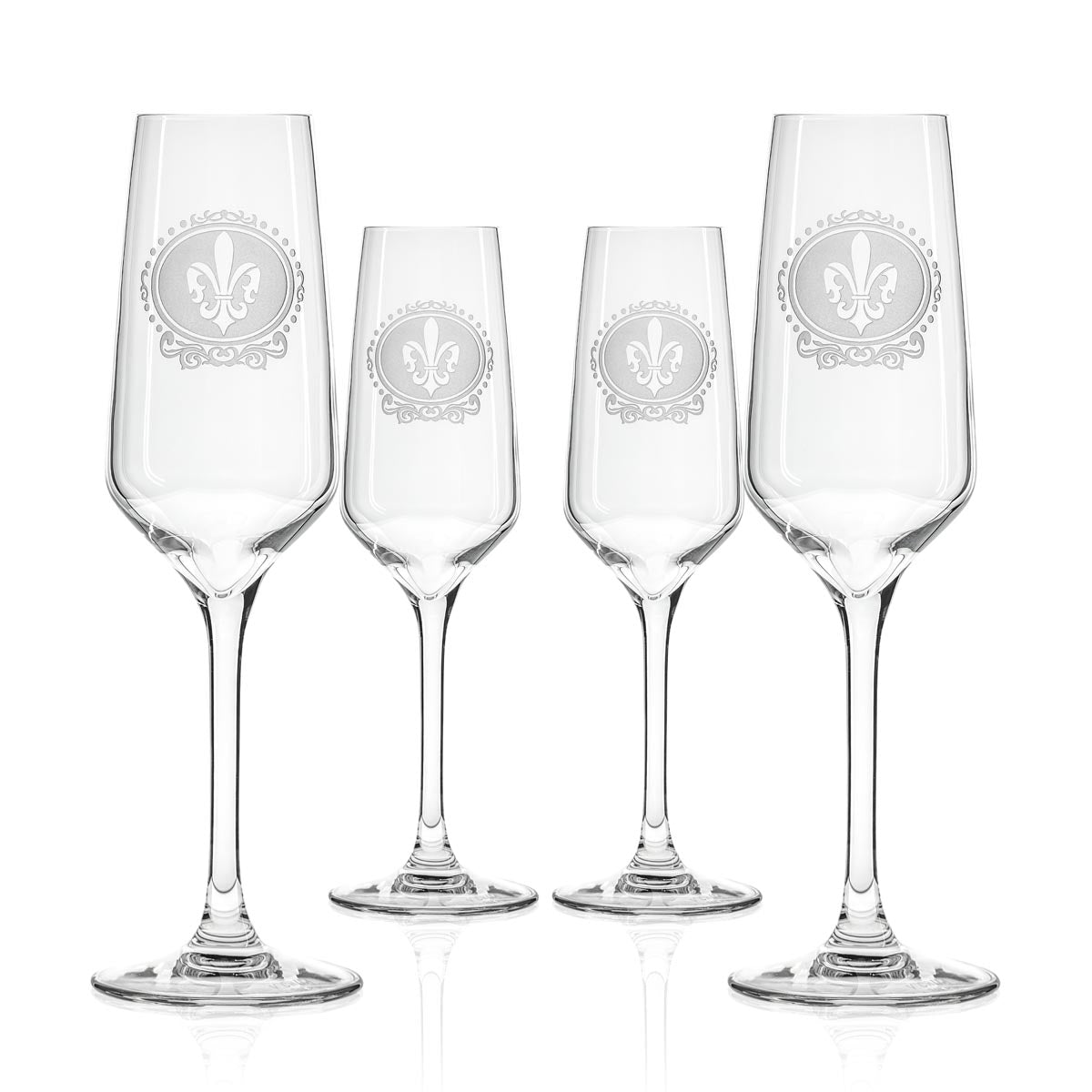 Royal Fleur De Lis 5.75oz Champagne Flute | Set of 4