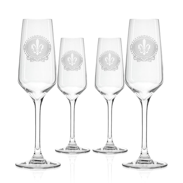 Rolf Glass Royal Fleur De Lis 5.75oz Champagne Flute Glass