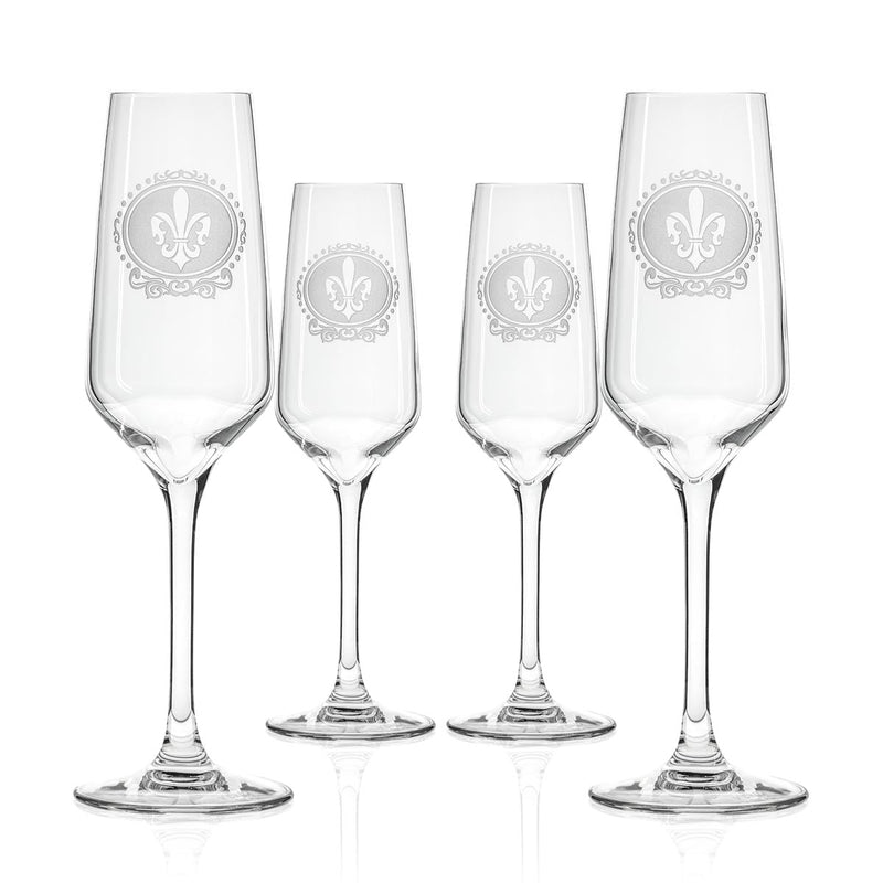 Rolf Glass Royal Fleur De Lis 5.75oz Champagne Flute Glass