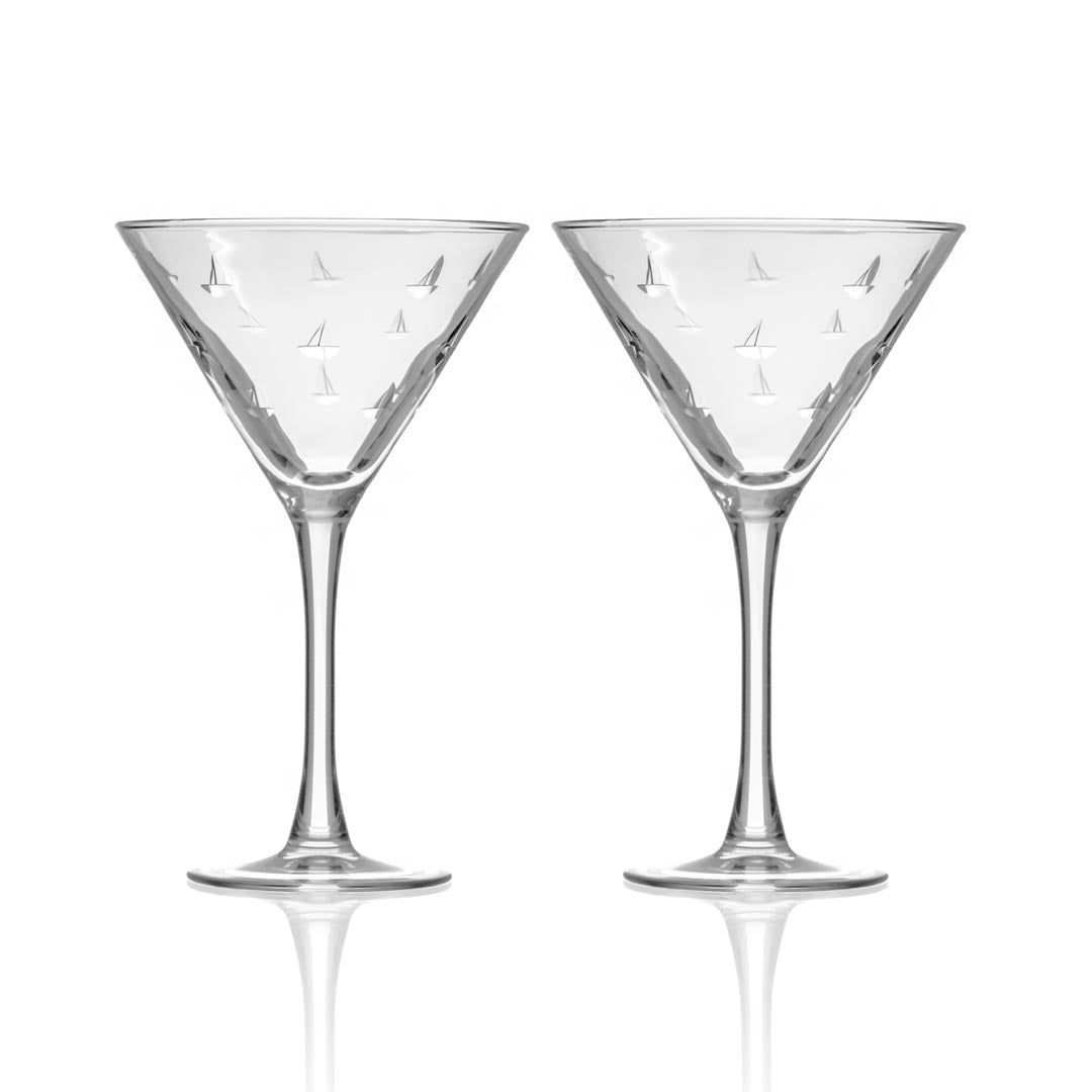 Rolf Glass Sailing 10oz Martini Cocktail Glass set of 2