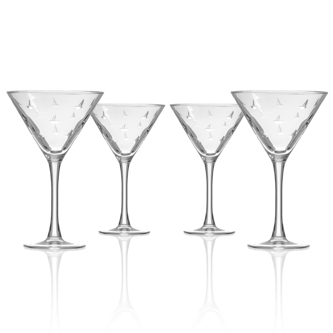 Rolf Glass Sailing 10oz Martini Cocktail Glass set of 4