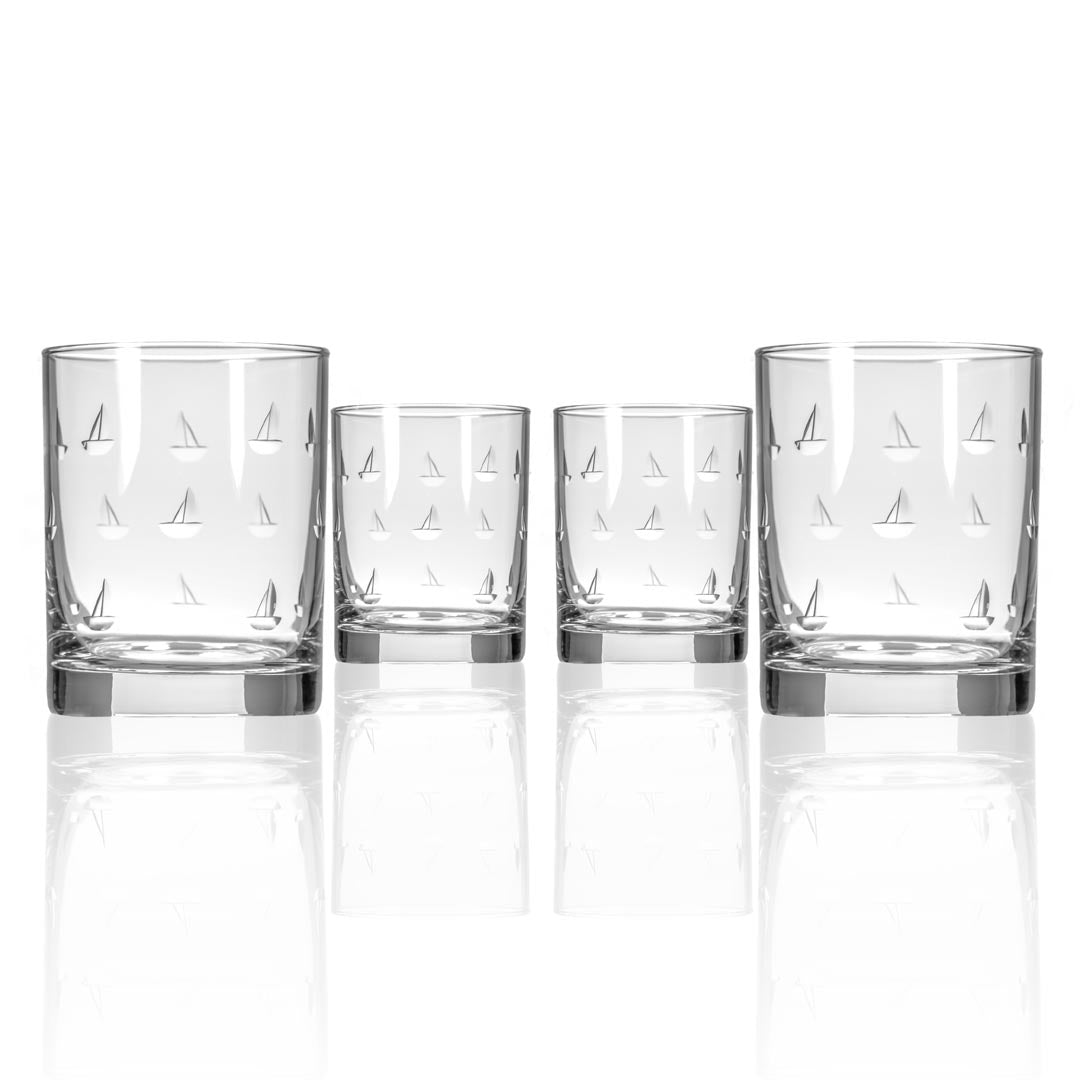 Sailing 13oz Double Old Fashioned Whiskey Glass | Set of 4