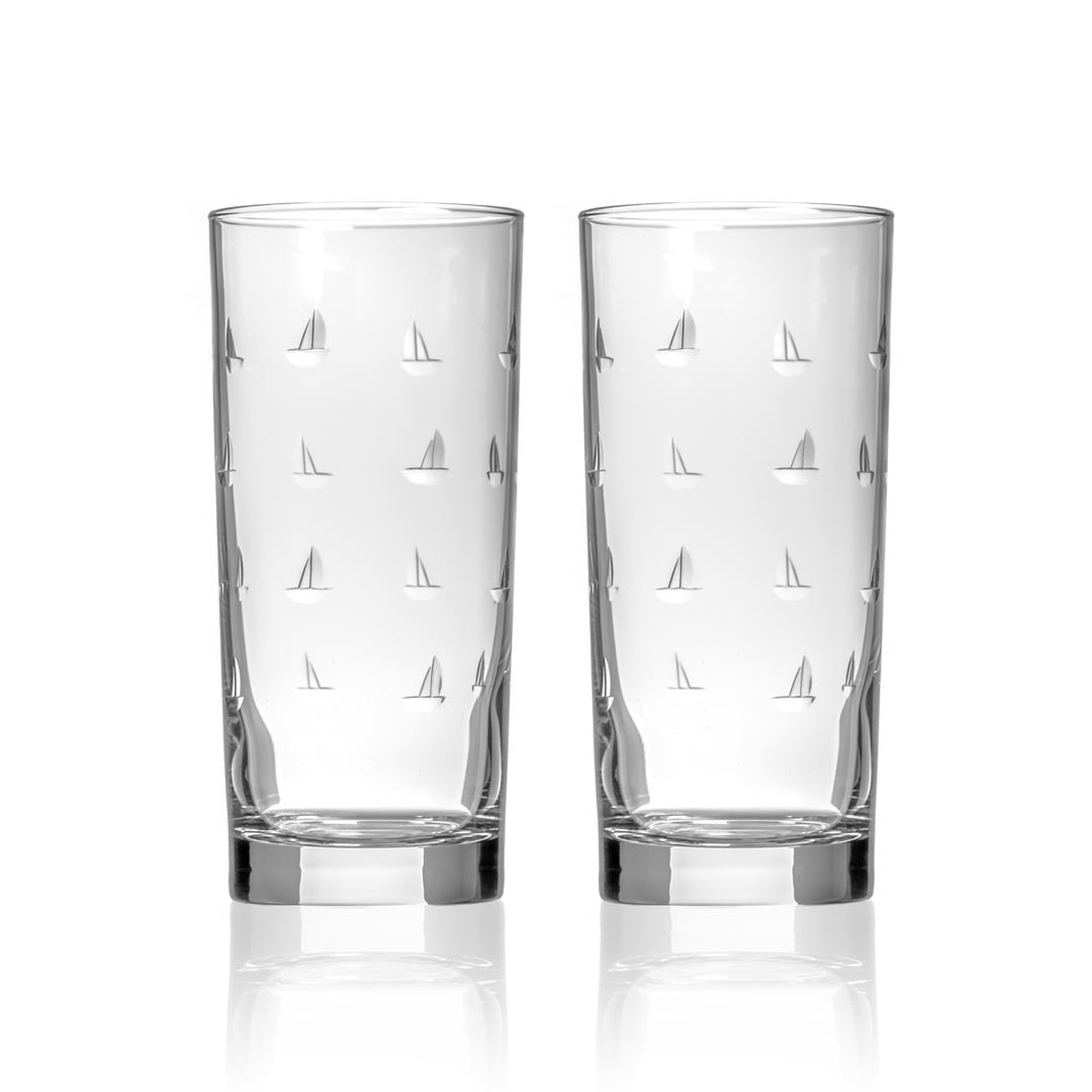 Rolf Glass Sailing 15oz Cooler Highball Cocktail Glass set of 2