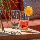 Rolf Glass Sailing Cooler Highball cocktail glass on the patio