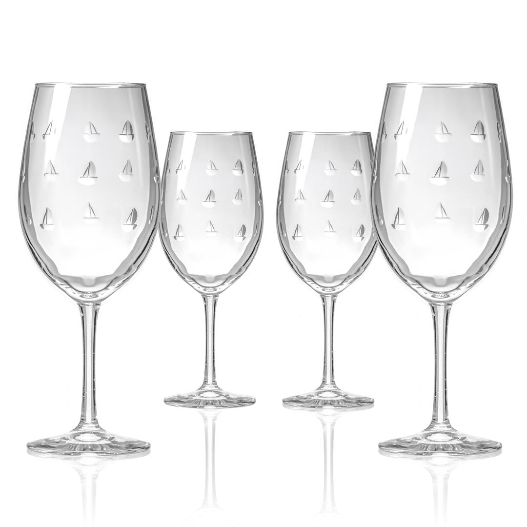 Rolf Glass Sailing 18oz All Purpose Wine  Glass set of 4