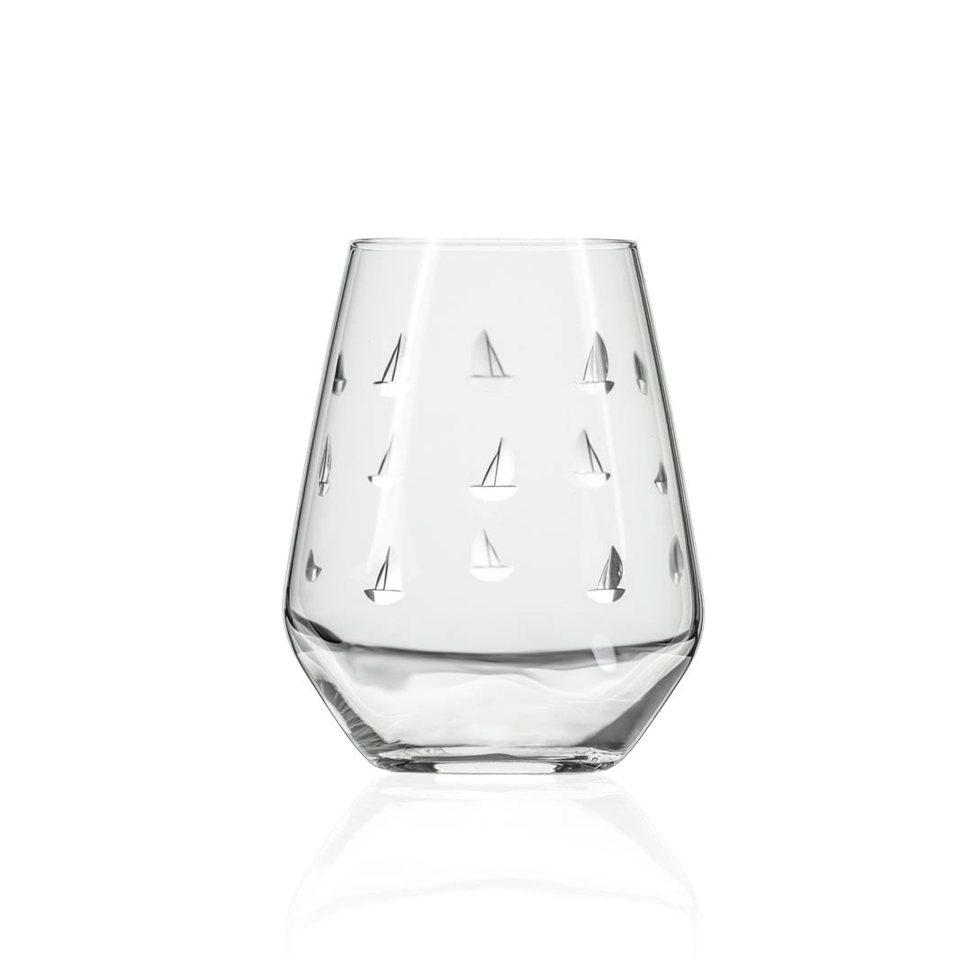 Rolf Glass Sailing 18oz Stemless Wine Tumbler glass