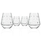 Rolf Glass Sailing 18oz Stemless Wine Tumbler glass set of 4