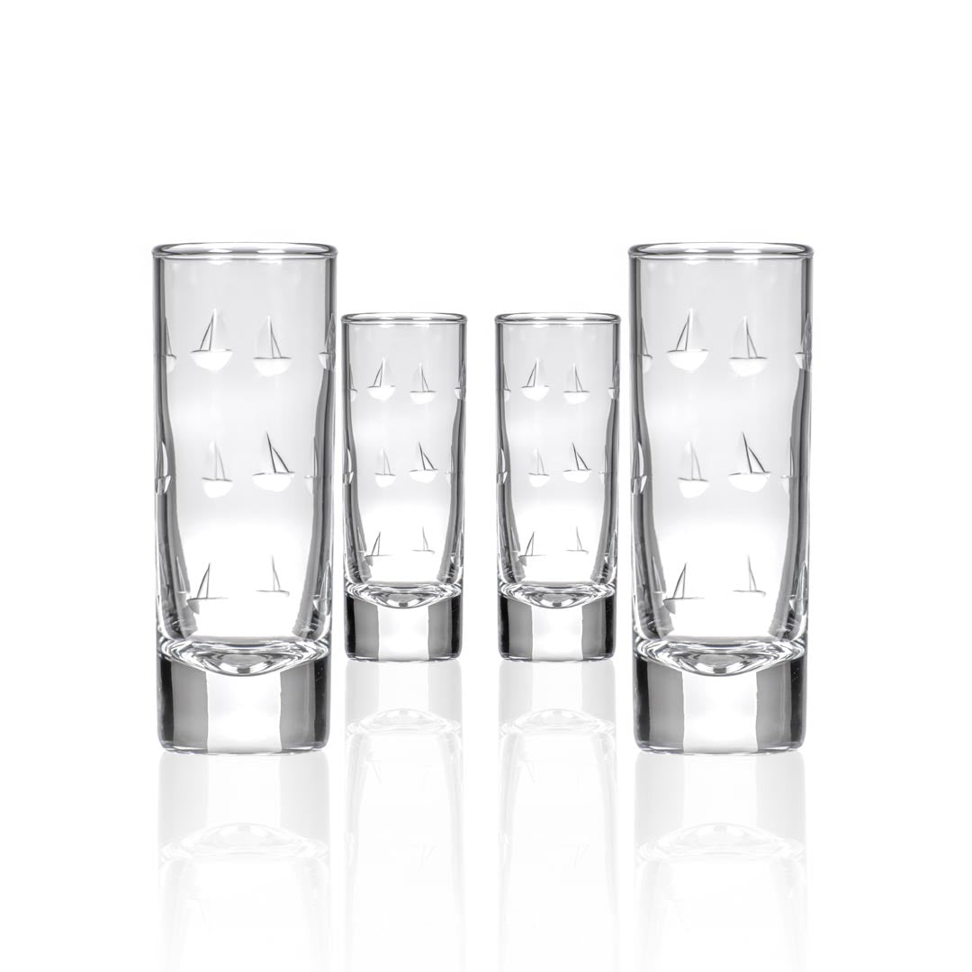 Rolf Glass Sailing 2.5oz Cordial Shot Glass set of 4