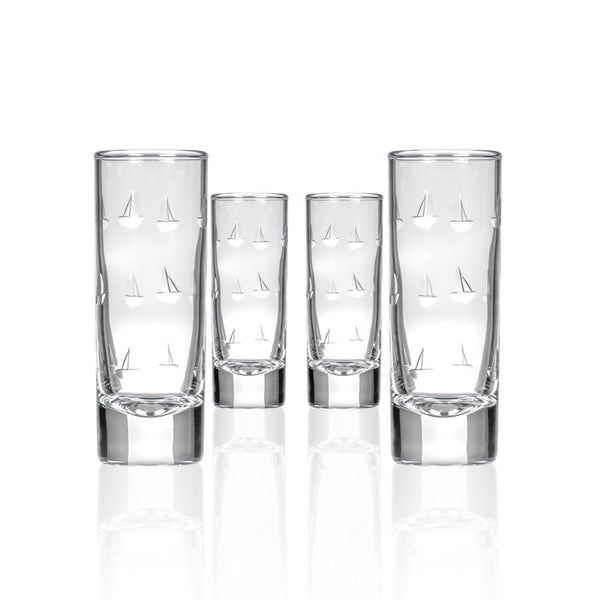 Rolf Glass Sailing 2.5oz Cordial Shot Glass set of 4