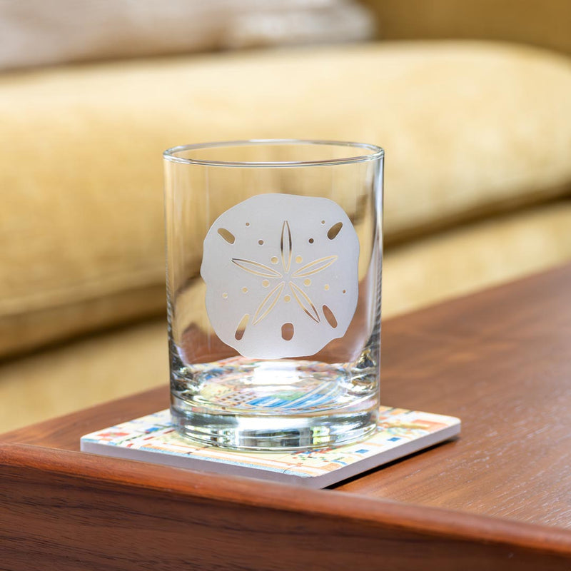 Rolf Glass Sand Dollar 13oz Double Old Fashioned Cocktail Glass