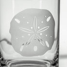 Rolf Glass Sand Dollar 13oz Double Old Fashioned Whiskey Glass Close Up