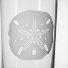 Rolf Glass Sand Dollar 15oz Cooler Highball Cocktail Glass detailed sand engraving of sand dollar