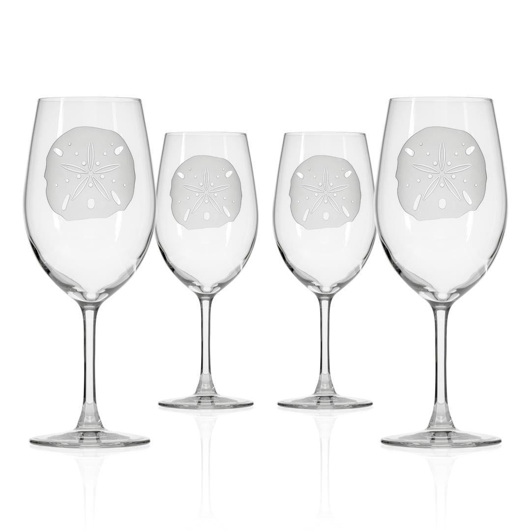 Rolf Glass Sand Dollar 18oz All Purpose Wine Glass set of 4