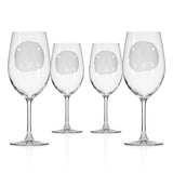 Rolf Glass Sand Dollar 18oz All Purpose Wine Glass set of 4