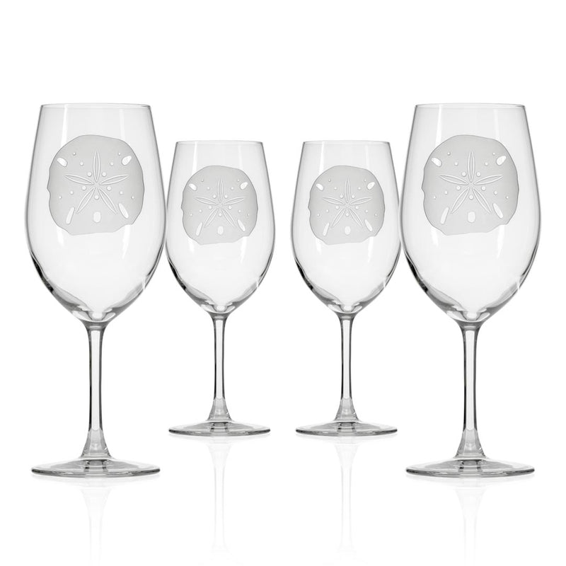 Rolf Glass Sand Dollar 18oz All Purpose Wine Glass set of 4