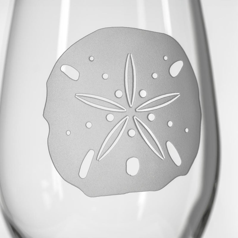 Rolf Glass Sand Dollar 18oz All Purpose Wine Glass detailed engraving