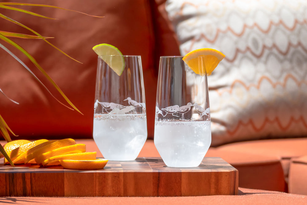 Rolf Glass Summer Sale Colletion featuring Sand Piper Coastal Glassware