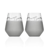 Rolf Glass Sandpiper 18oz Stemless Wine Tumbler Glass set of 2