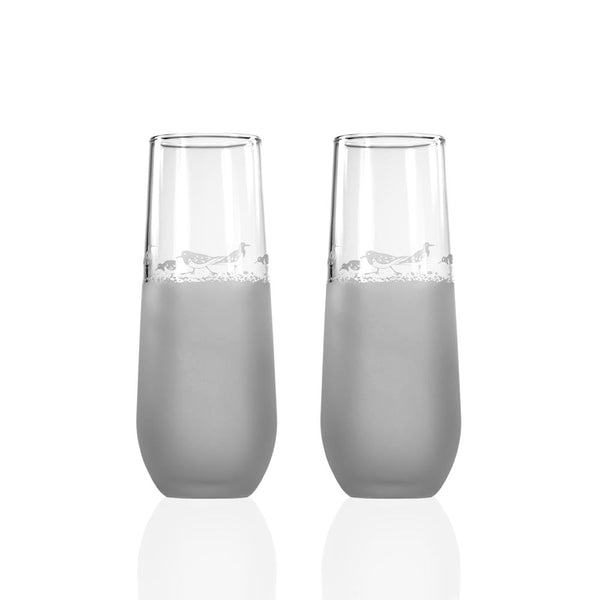 Rolf Glass Sandpiper 8.5oz Stemless Champagne Flute