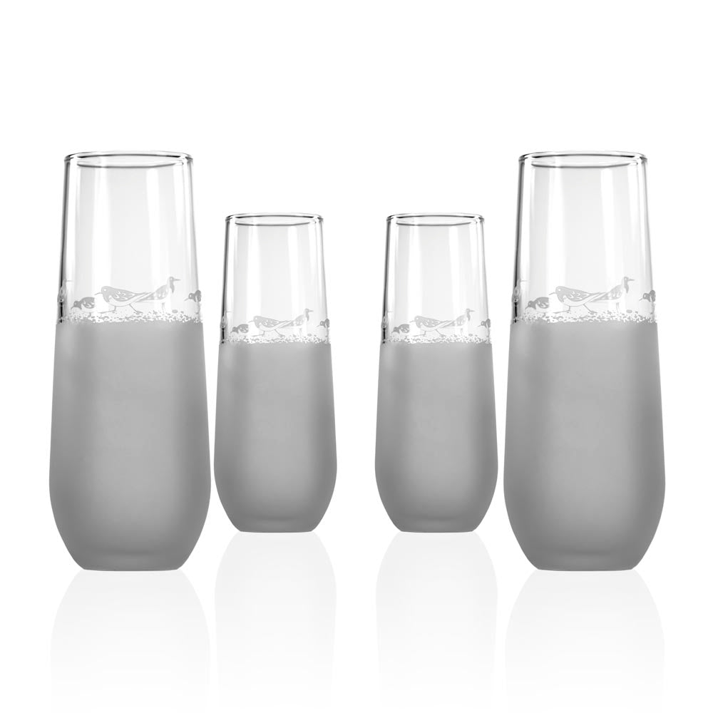 Rolf Glass Sandpiper 8.5oz Stemless Champagne Flute
