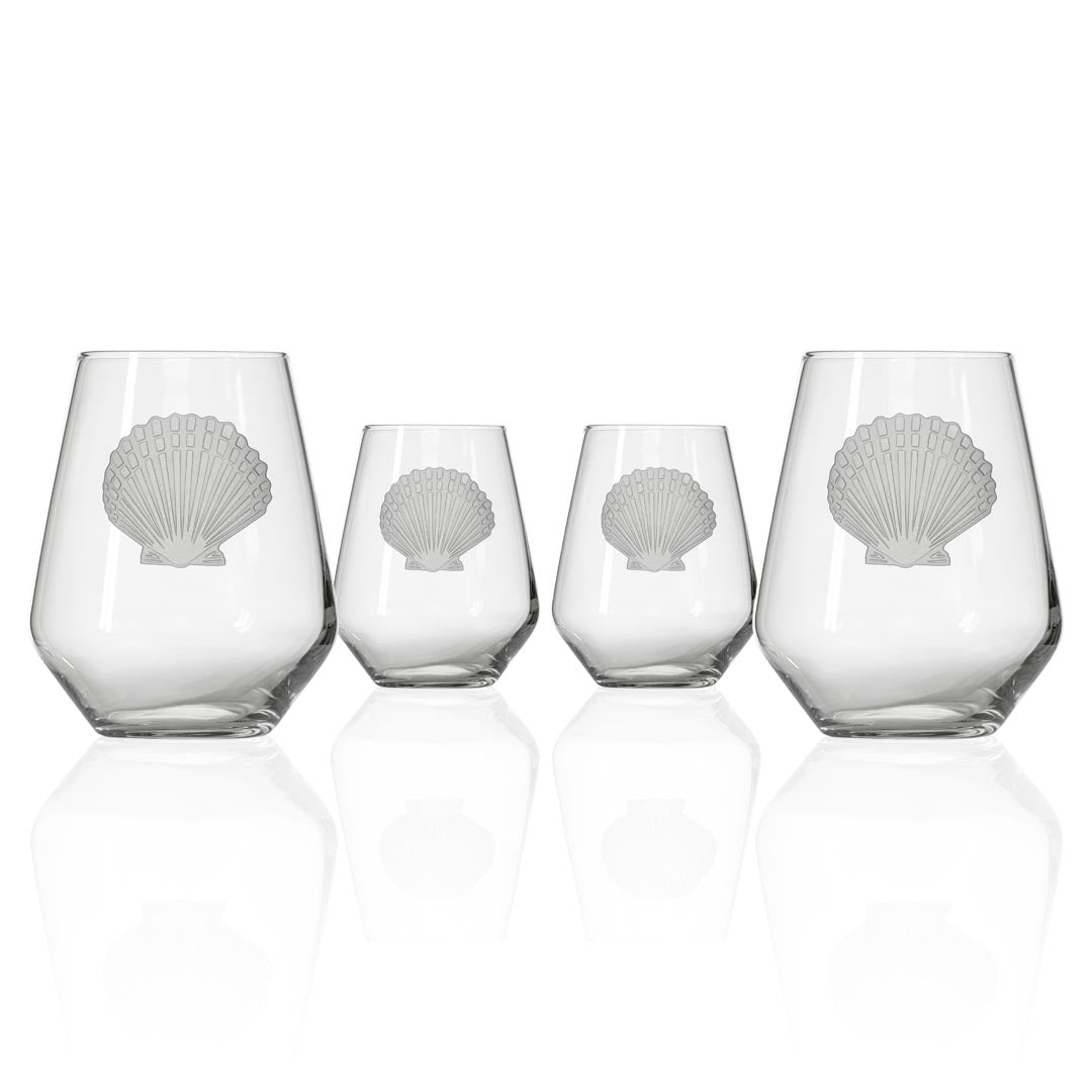 Rolf Glass Scallop Shell Wine Tumbler - Thumbnail 4