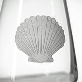 Rolf Glass Scallop Shell 18oz Stemless Wine Glass detailed engraving