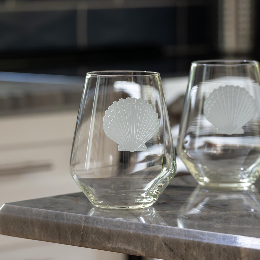 Rolf Glass Scallop Shell Wine Tumbler - Thumbnail 3