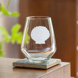 Rolf Glass Scallop Shell 18oz Stemless Wine Glass