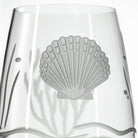 Scallop Shell 19.5oz All Purpose Wine Glass Sand Engraving by Rolf Glass