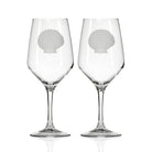 Rolf Glass Scallop Shell 19.75oz All Purpose Wine Glass set of 2