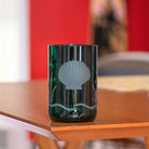 Scallop Shell Twice Around 12oz Teal Repurposed Tumbler by Rolf Glass