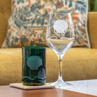 Scallop Shell Twice Around 12oz Teal Repurposed Tumbler by Rolf Glass