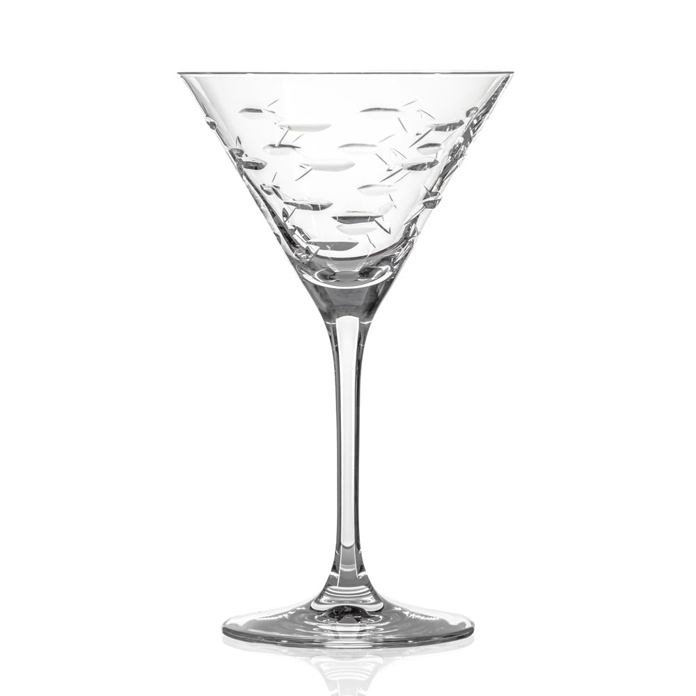 Rolf Glass School of Fish Martini Glass - Thumbnail 4