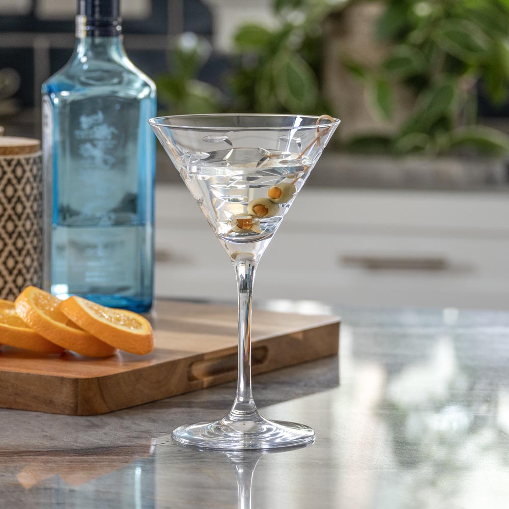 Rolf Glass School of Fish 10oz Martini Cocktail Glass