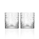 Rolf Glass School of Fish 10oz On The Rocks Whiskey Glass
