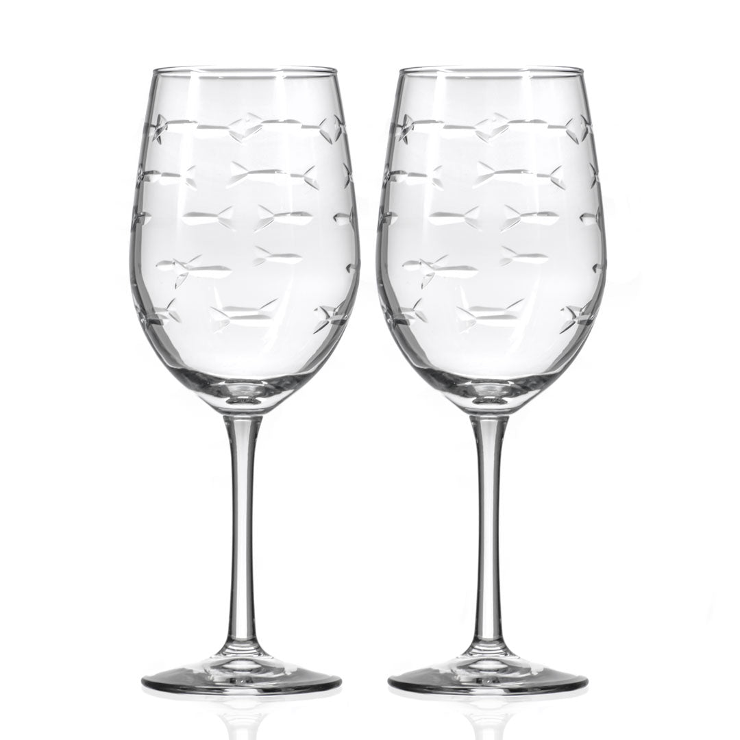 School of Fish 12oz White Wine Glass | Set of 4 - Thumbnail 5
