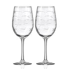 Rolf Glass School of Fish 12oz White Wine Glass set of 2