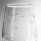 Rolf Glass School of Fish 12oz White Wine Glass detailed engraving