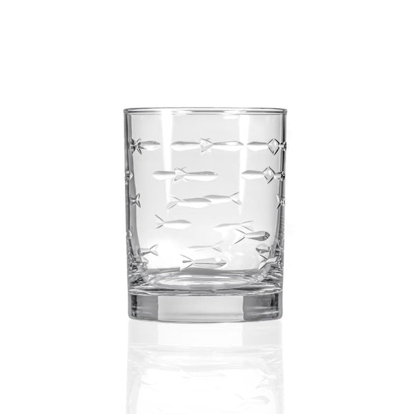 Rolf Glass School of Fish 13oz Double Old Fashioned Whiskey Glass