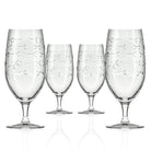 Rolf Glass School of Fish 16oz Footed Iced Tea Glass