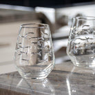 Rolf Glass School of Fish 18oz Stemless Wine Tumble Glass in the kitchen