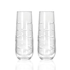 Rolf Glass School of Fish 8.5oz Stemless Champagne Flute