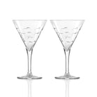 Rolf Glass School of Fish 7.5oz Martini Cocktail Glass